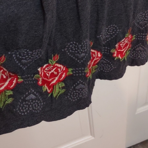 Johnny Was Rose Embroidery Criss Cross 3/4 Sleeve Cotton Dress XS NWT - Picture 8 of 9